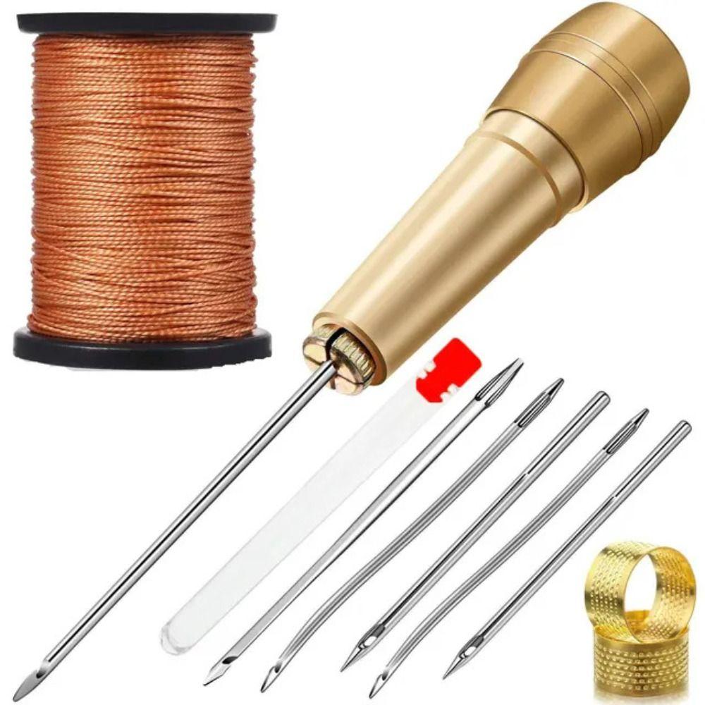 Professional Leather Sewing Awl Set Handmade Leather Sewing Tools for Shoes and Leather Repairs