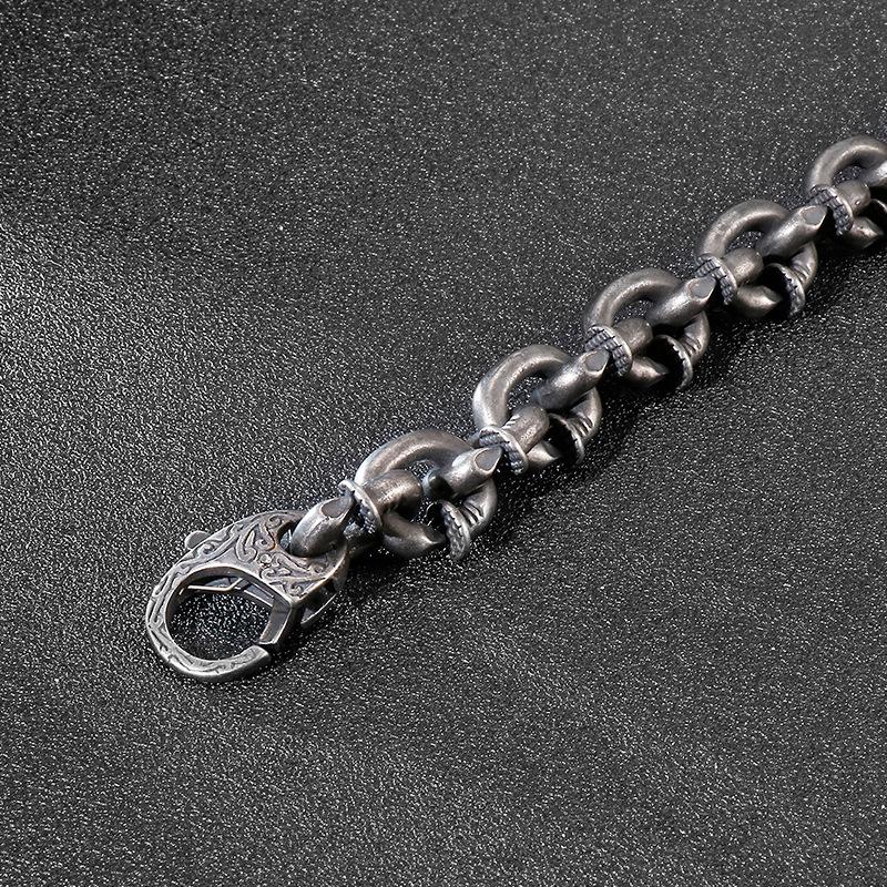 Accessories, Vintage Jewelry, Trendy Creative Men'S Stainless Steel Nail Bracelets