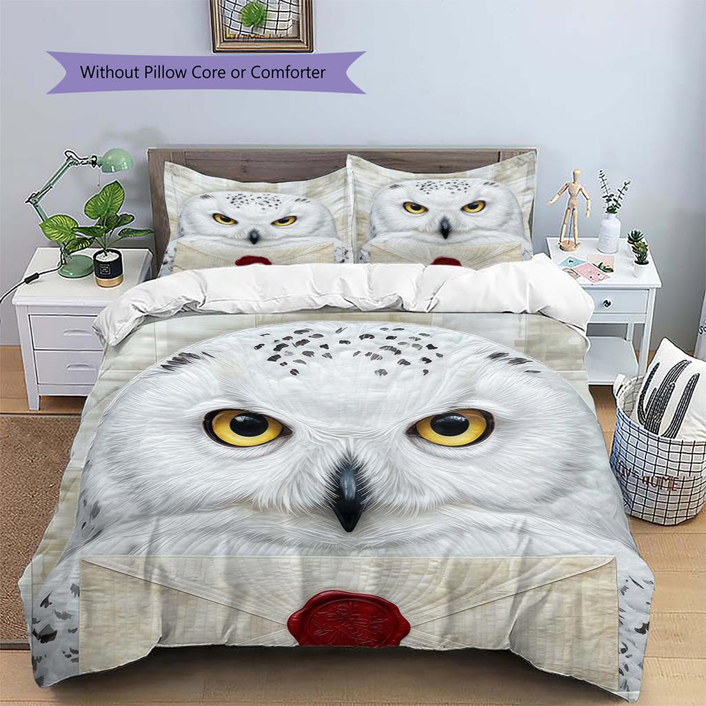 Juego de Ropa de Cama con Estampado de Dibujos Animados Colcha Funda de Colcha Funda de Almohada Decoración del Hogar Regalo de Cumpleaños (1 * funda nórdica + 2 * fundas de almohada, sin núcleo)