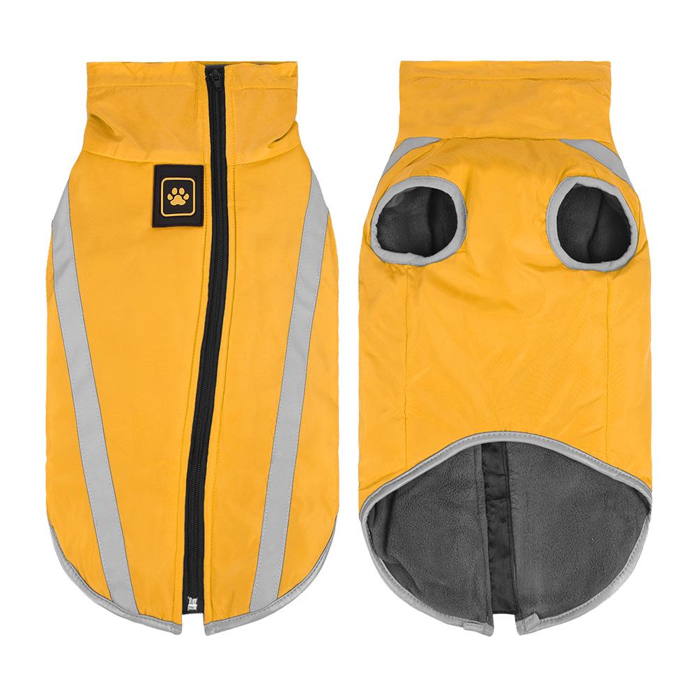 

Многоцветная осенне-зимняя куртка для собаки - Теплая, непродуваемая, утолщенный хлопок 6XL жёлтый