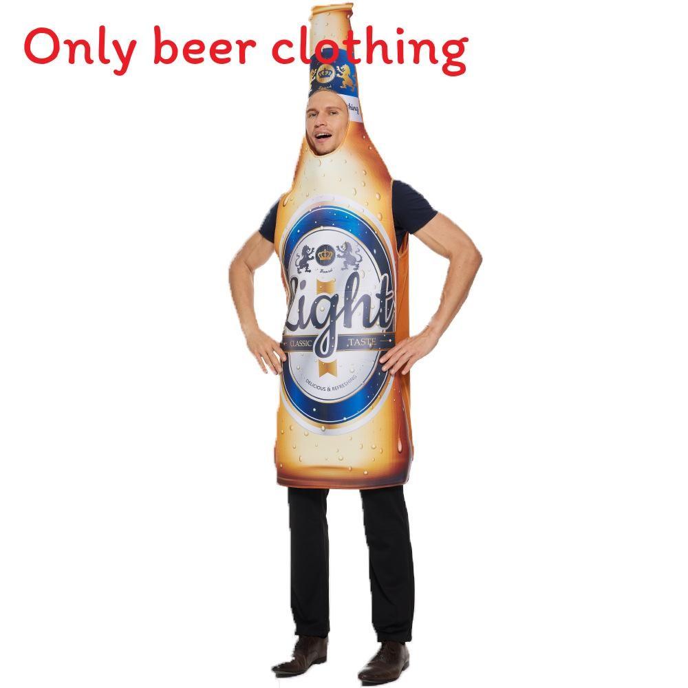 Halloween Beer Bottle Costume With Printed Pattern For Cosplay And Party Celebrations