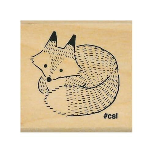Kodomonokao N I Love Stamp Ezo Raccoon Dog Japanese Wooden Rubber Stamp 1533-051