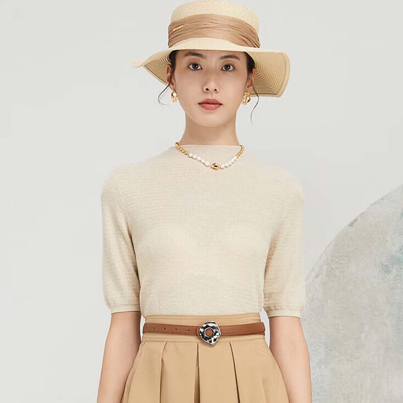 

JESSIE Women s Mock Neck Slim Fit Knit Top S