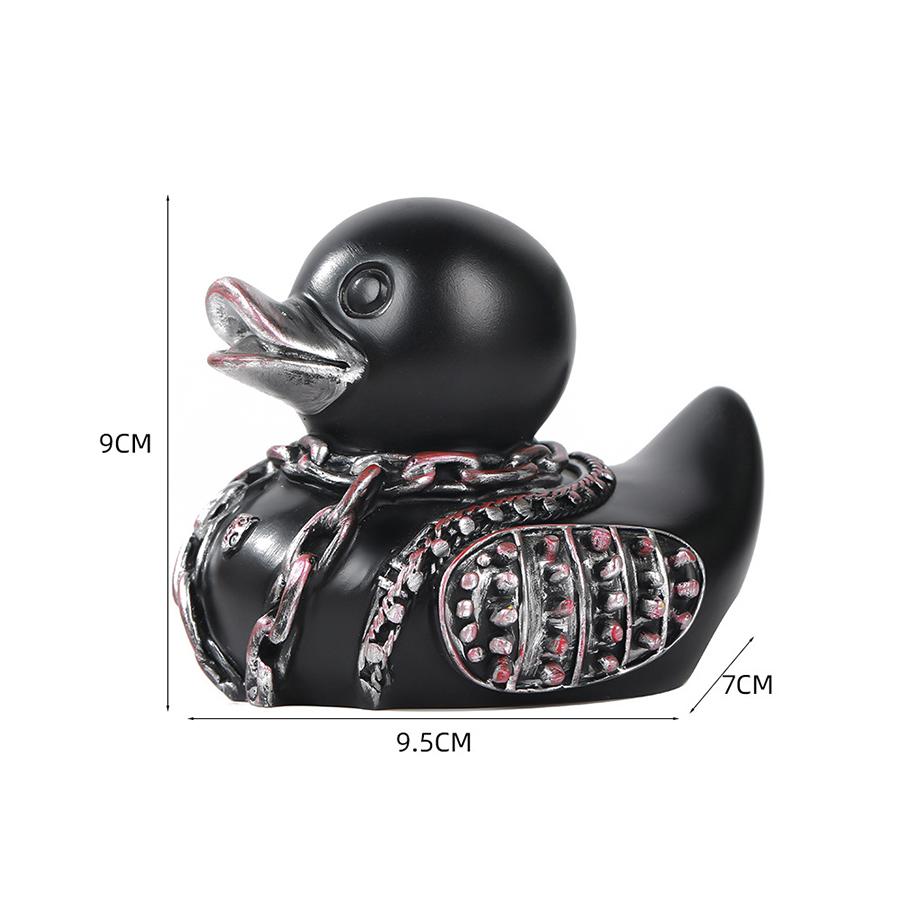 Dark Gothic Duck Sculpture - Satanic Resin Art Statue for Punk Home Decor, Witch Altar & Halloween Decoration