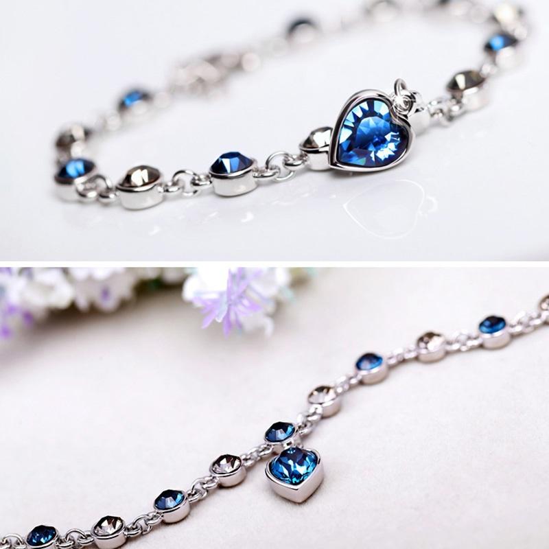 1PC Brățară în formă de inimă de modă pentru femei, lanț, bijuterii pentru femei, brățară cadou