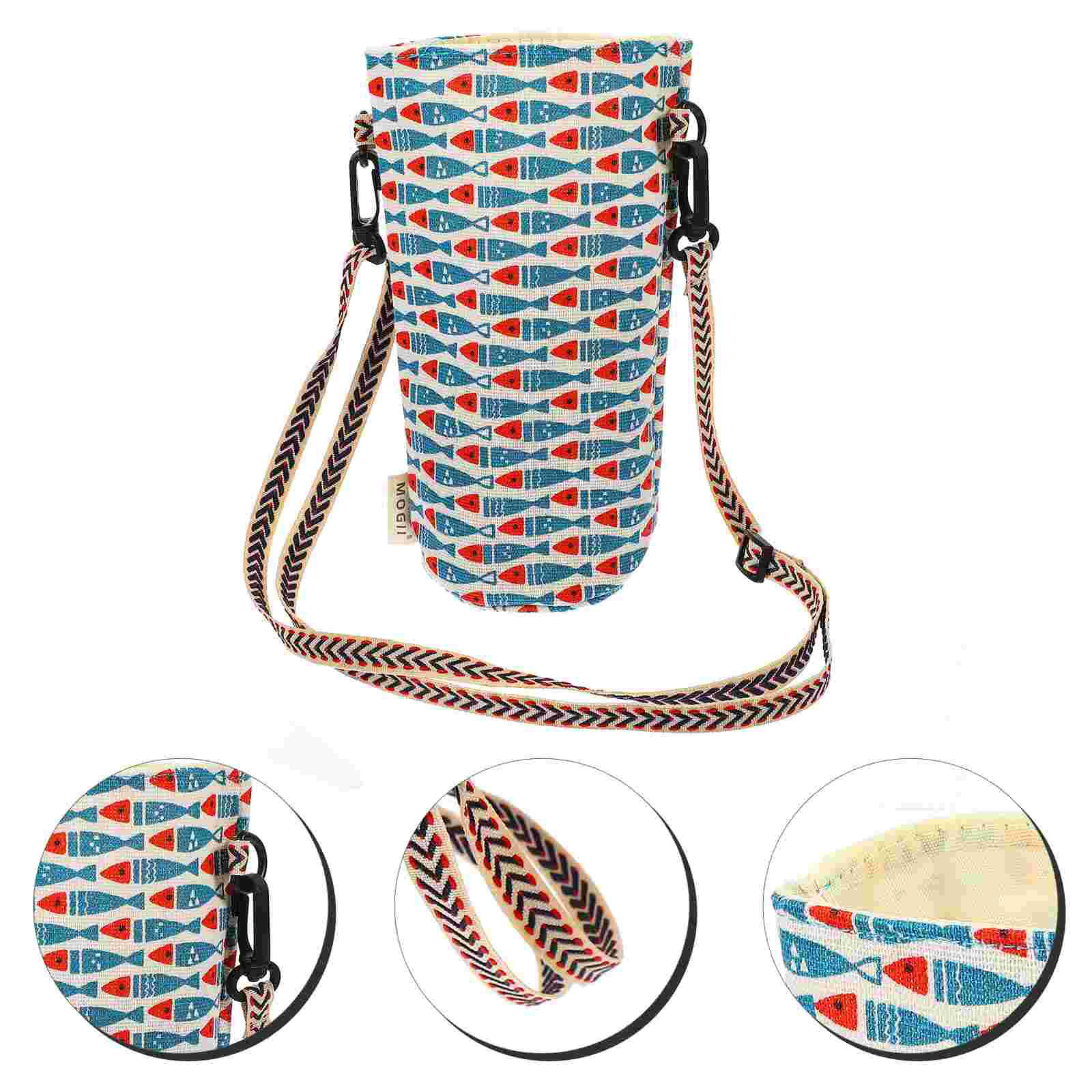 

Drinking Bottle Carriers Diagonal Cup Bag Water Bottles Glass Cover Polyester Reusable