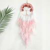3 Colors Dream Catcher Crystal Stone Wind Chime Boho Hand-woven Feathers Bedroom Hanging Ornaments Festival Gift Home Decoration