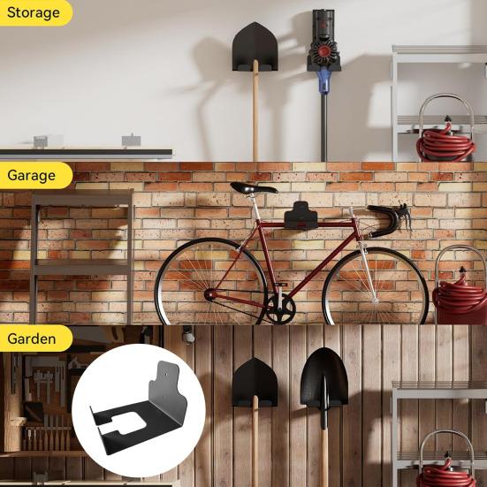 Stojan na zahradní elektrické nářadí, stojan na nůžky na živý plot, silný, nosný, snadno instalovatelný, nástěnný stojan na úložný prostor pro nůžky na trávu