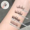 Comic Style Glue-free False Eyelashes Single Cluster 5D Natural Curling Self-adhesive False Eyelashes Upper and Lower Eyelashes