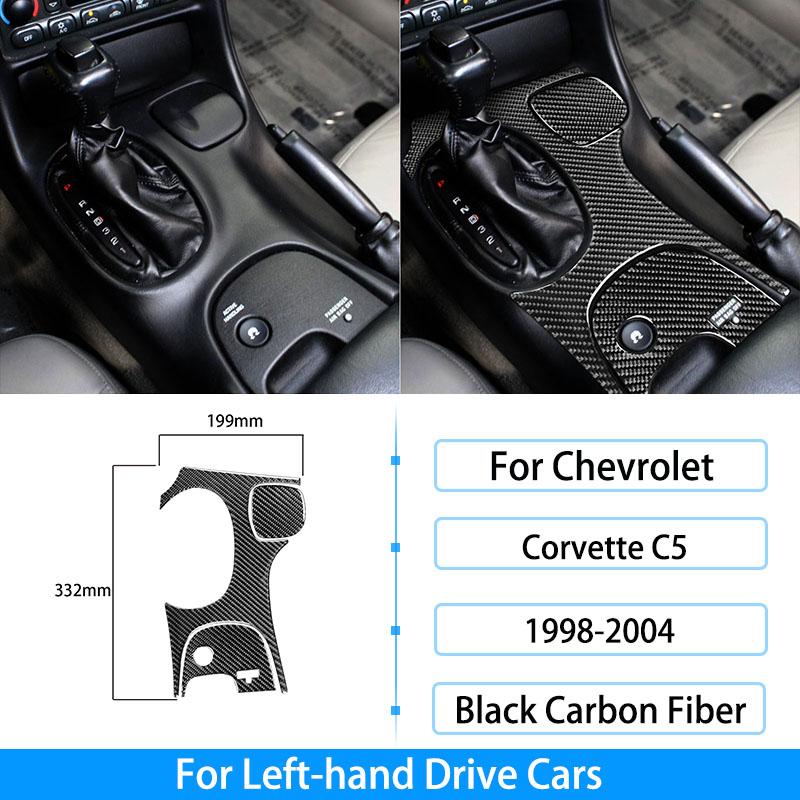 Pentru Chevrolet Corvette C5 1998-2004, fibră de carbon, priză centrală, buton radio, ridicare fereastră, inel pentru chei, decorare pentru capac