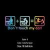 Reflective Cartoon "Don't Touch My Car" Decorative Stickers for Car Body and Glass.