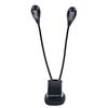 Clip On Music Stand Book Reading Mini Double Adjustable Arms Light LED Lamp (8 Beads)