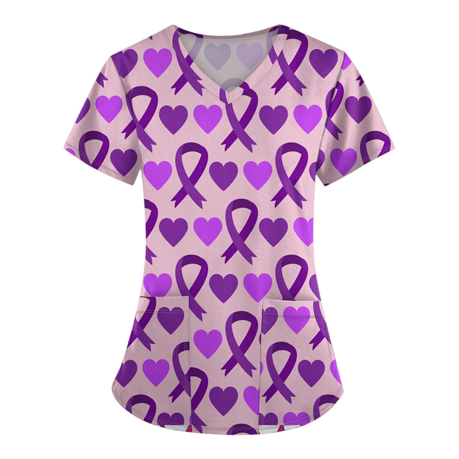 Женская модная рабочая одежда с v-образным вырезом и коротким рукавом с карманной — фото 10