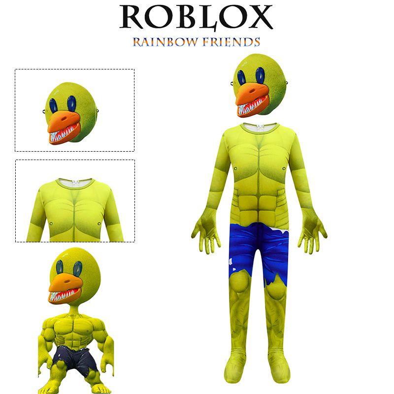 Roblox Rainbow Friends Cosplay Kostüm Jumpsuit für Kinder Perfekt für Halloween und Rollenspiele