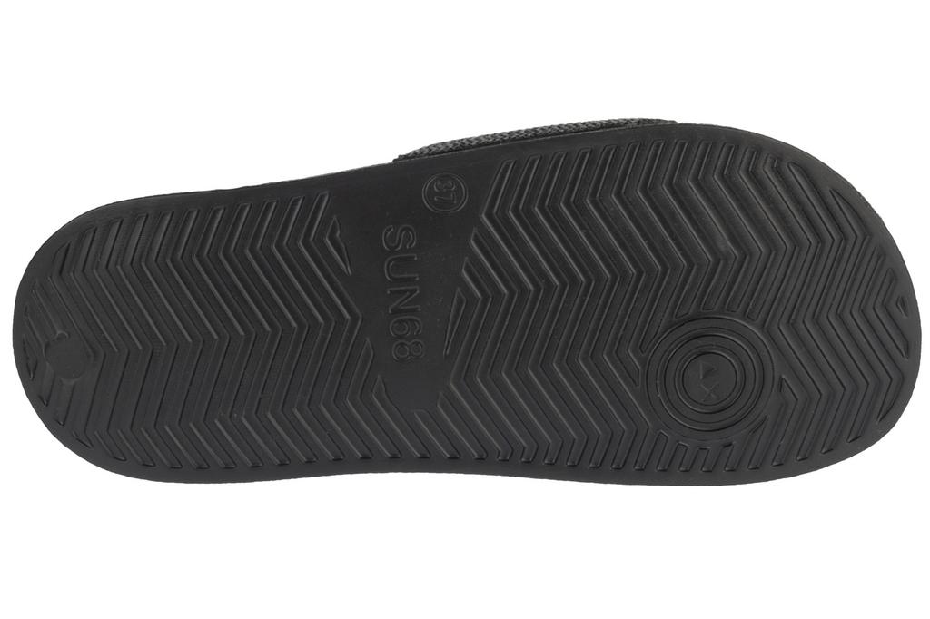 SUN68 Slippers Strass Logo, Womens black Slides