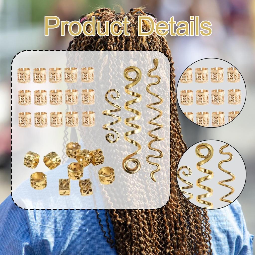 28 Pieces Hair Jewelry for Braids, Clip Accessories, Dreadlock Beads, Braids