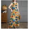 New Long Dresses Summer New Plus Size Sleeveless Round Neck Printed Dresses