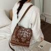 Embroidered Floral Crossbody Bag with Lg Strap Fashi Shoulder Bag