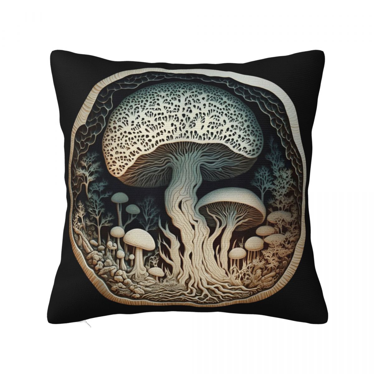 

Cute Cottagecore Aesthetic Frog Mushroom Moon Witchy Square Pillow Case Polyester Decorative Pillow 4545cm Cushion Covers 30x30cm 12x12in