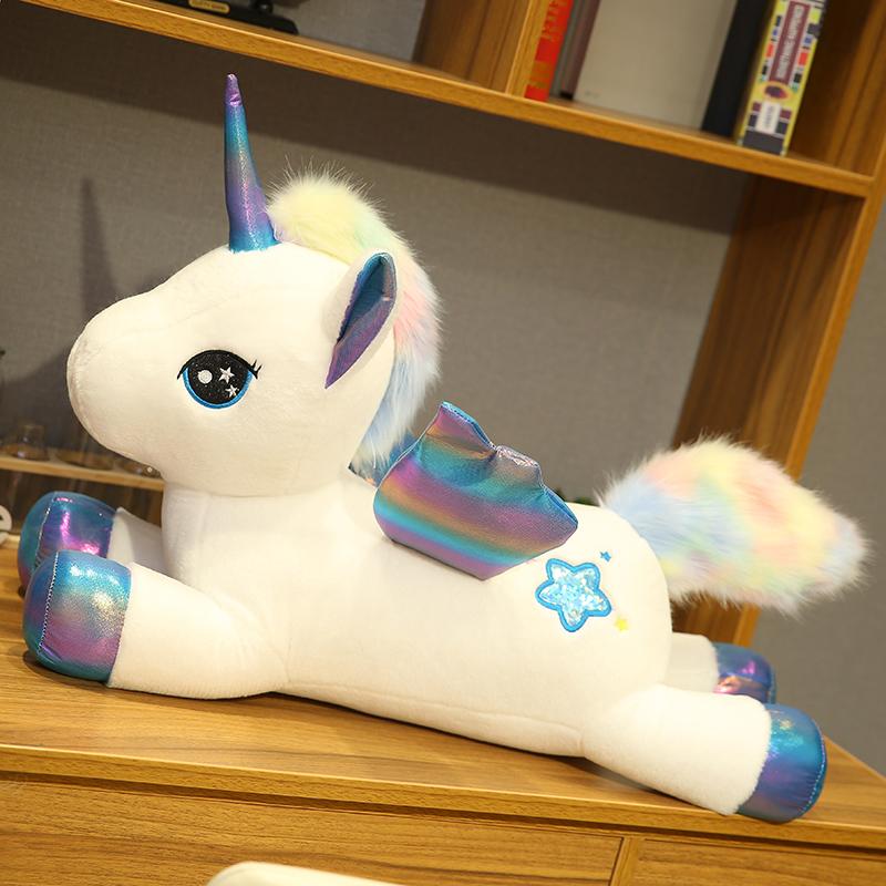 KUY New Hot Huggable Unicorn Plush Toy Stuffed Dolls Flying Horse Toy For Children Girl Soft Pillow Home Decor Birthday Gifts