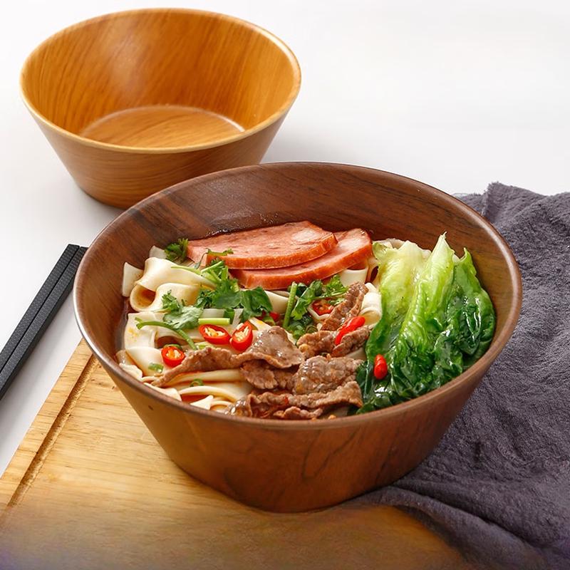 Imitation Wood Grain Melamine Noodle Bowl