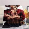 1PC Luffy D Patterned Flannel Blanket Suitable For All Seasons For Home Decor Warmth And Comfort Gifts Holiday Present