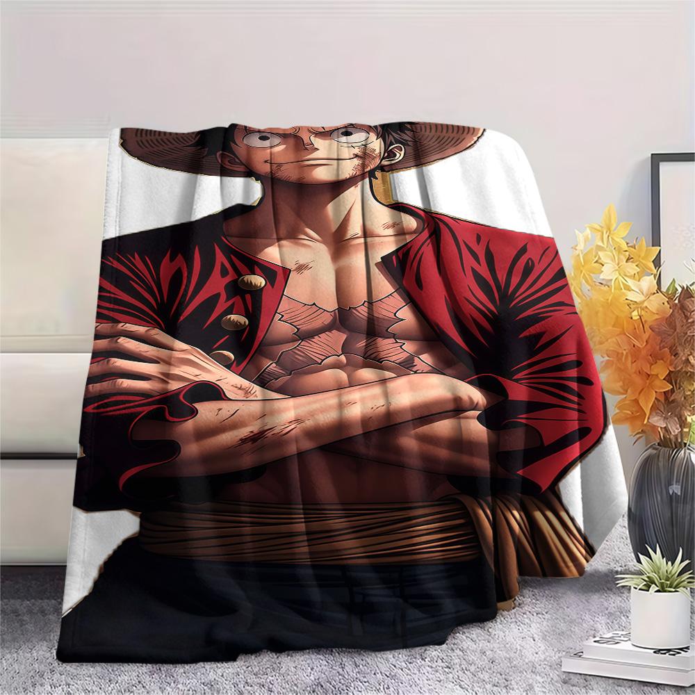 1PC Luffy D Patterned Flannel Blanket Suitable For All Seasons For Home Decor Warmth And Comfort Gifts Holiday Present
