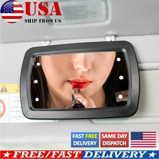 

LED LIghted car sun visor vanity mirror clip on Sun-shade Makeup Light universal