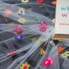 1pcs Colorful Floral Embroidery Table Cloth Simple Elegant Lace Transparent Tablecloth Festival Wedding Party Decor Tablecloth