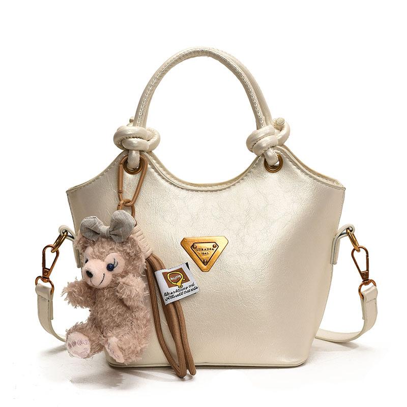 Popular New Products, Niche Fashionable Simple Temperament, Portable Bucket Bag, Korean Version of Casual Commuting Versatile Messenger Bag, Women