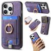 For iPhone 16 Pro Max Magnetic Case PU Leather Back Cover with Detachable Card Holder
