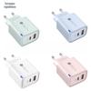 65W Macaron Light Charger, QC3.0, Multi-Port Fast Charging for Apple & Android (A+C)