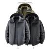 Men's Winter Outdoor Tactical Jacket Coat Thermal Windproof Waterproof Cold Resistant Solid Color Hoody Hiking Tops