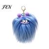Backpacks Decorative Accessory Long Haired Plush Creature Keychain, Cartoon Plushie Bag Charm, Furry Keyring Pendant for Handbags Keys Fluffy Bags