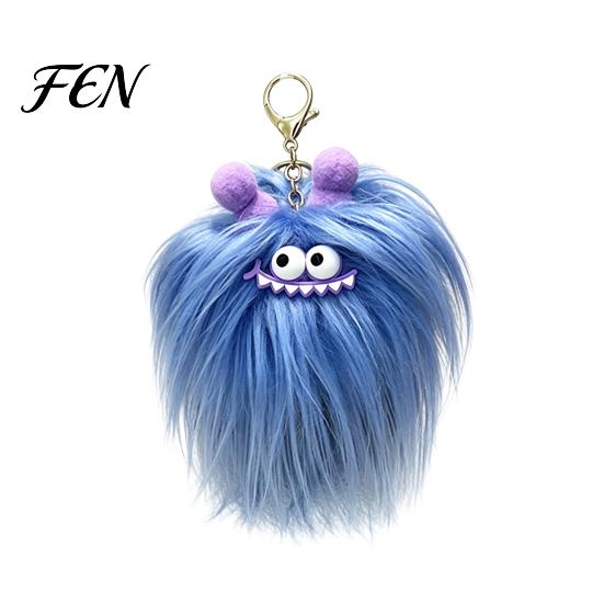 Backpacks Decorative Accessory Long Haired Plush Creature Keychain, Cartoon Plushie Bag Charm, Furry Keyring Pendant for Handbags Keys Fluffy Bags
