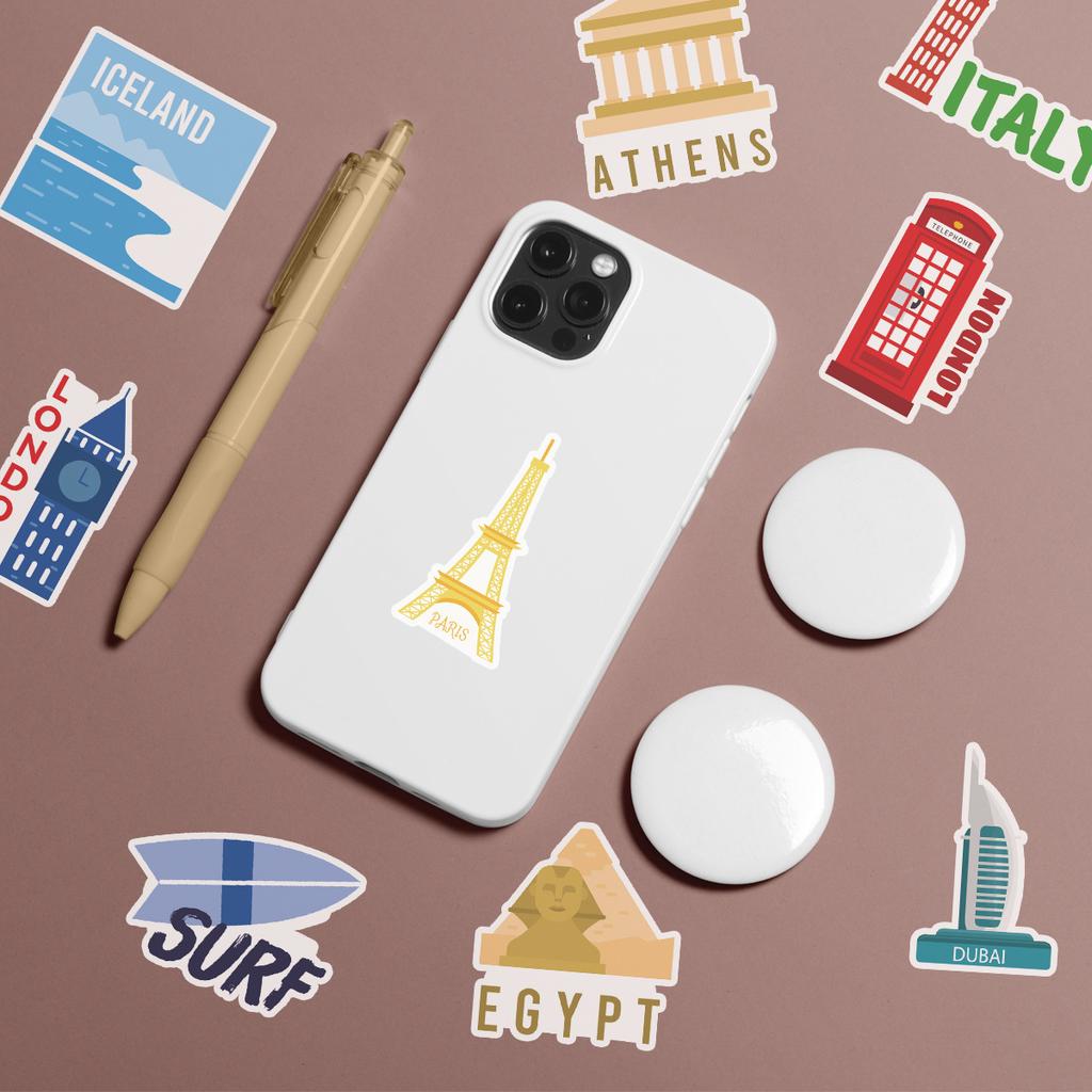 50 Travel Series Graffiti Stickers DIY Stationery Stickers Water Cup Suitcase Waterproof Decorative Stickers