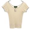 RALPH LAUREN COUNTRY 90s Old French Sleeve Knit M Ivory Women Used