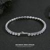 Titanium Steel Tennis Chain Bracelet, Zircon Premium Feeling Full Diamond Single Row Diamond Hip-hop Men's Bracelet Does Not Fade