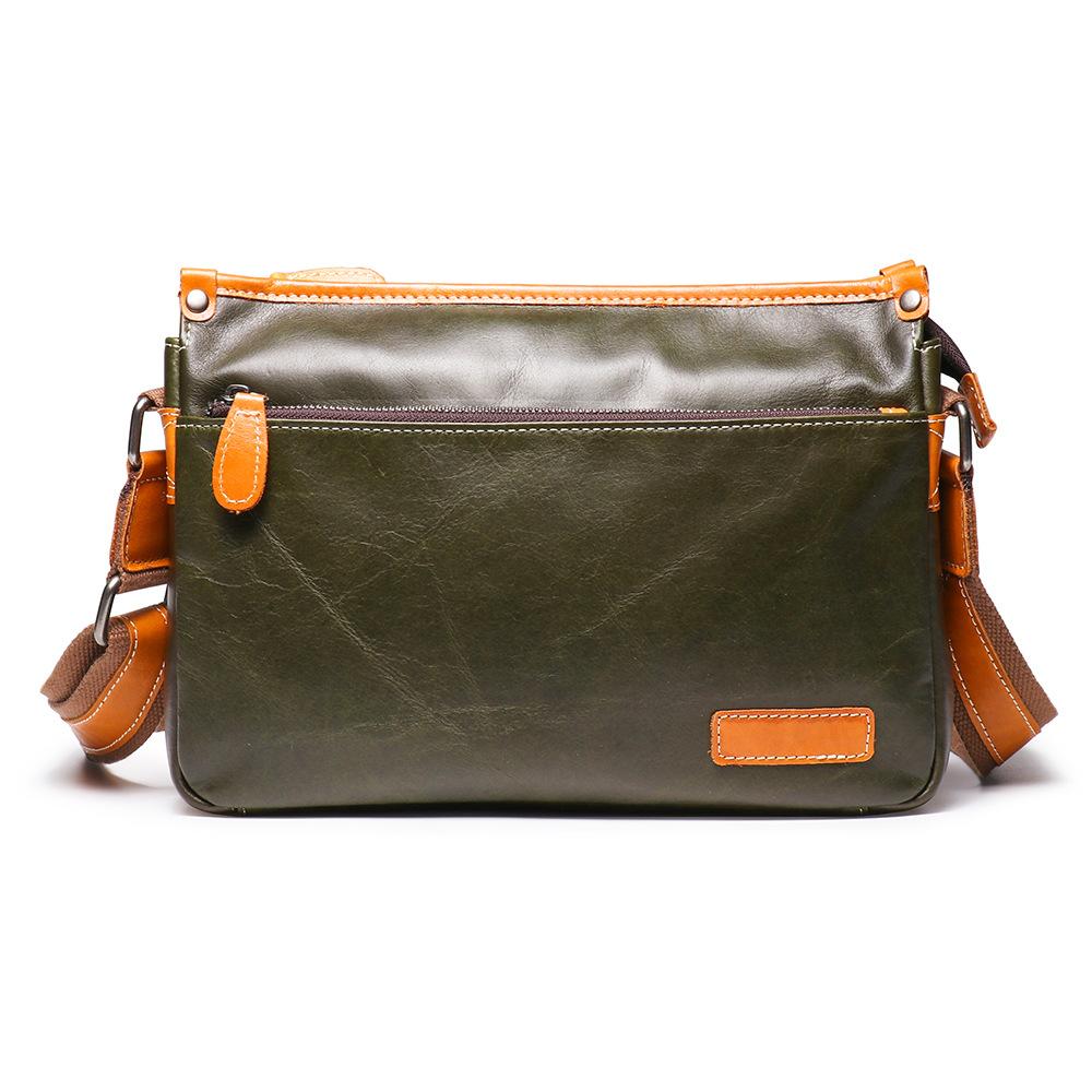 Handmade First-Layer Cowhide Women'S Shoulder Bag Casual Versatile Men'S Messenger Bag Horizontal Leather Messenger Bag