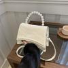 2025 Autumn New Pearl Handbag Korean Version Niche Solid Color Shoulder Crossbody Armpit Bag