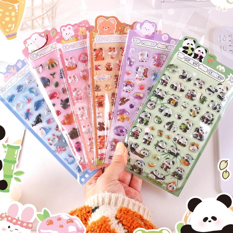3D Cute Bonbon Drop Seal Sticker Kawaii 3D Relief Stickers Phonecase Laptop Scrapbook Stitch Sticker Party Favors Kids Gifts