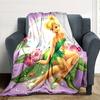 1pc T-Tinkerbell2 Blanket, Gift, for Men and Women, Soft Blanket, Good for Sofa Bed Couch Travel, Lightweight Flannel Blanket