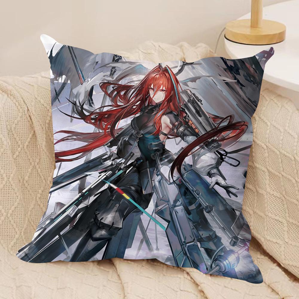 game AArknights Cushion Cover Soft Plush Fabric DoubleSided Printed Cushion Covers for All Seasons Home Decor