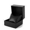 Flip-top Solid Color Jewelry Watch Storage Box with Embossed Design
