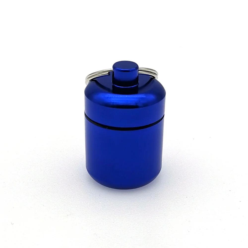 Aluminum Alloy Pill Keychain Holder Small Pill Box Pill Case Waterproof Pill Organizer Stonego Portable Pill Holder Keychain