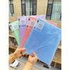 1pc Plain Multi-Layer File Folder, A4 Document Portfolio with Transparent Sleeves for Paper Storage, Large Capacity (Random Cover Label Card)