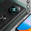 For Realme 12 4G/12+ 5G Case PC+TPU Kickstand Phone Cover with Slide Lens Protector