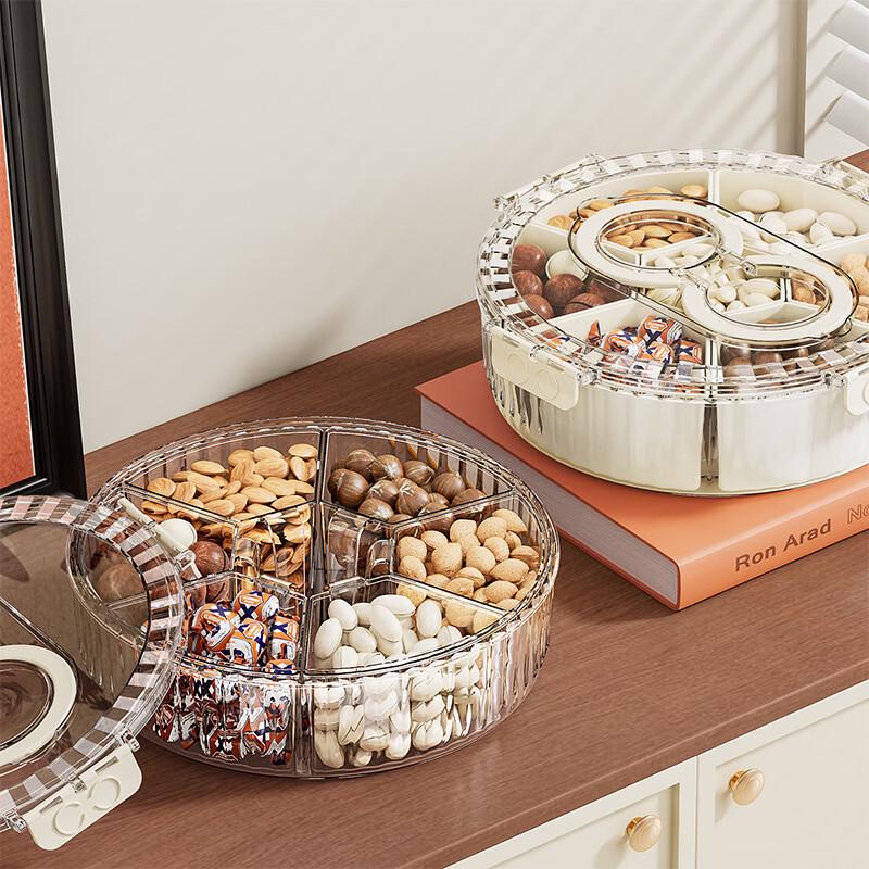 CMAOS Rotating Sealed Portable Candy & Fruit Box