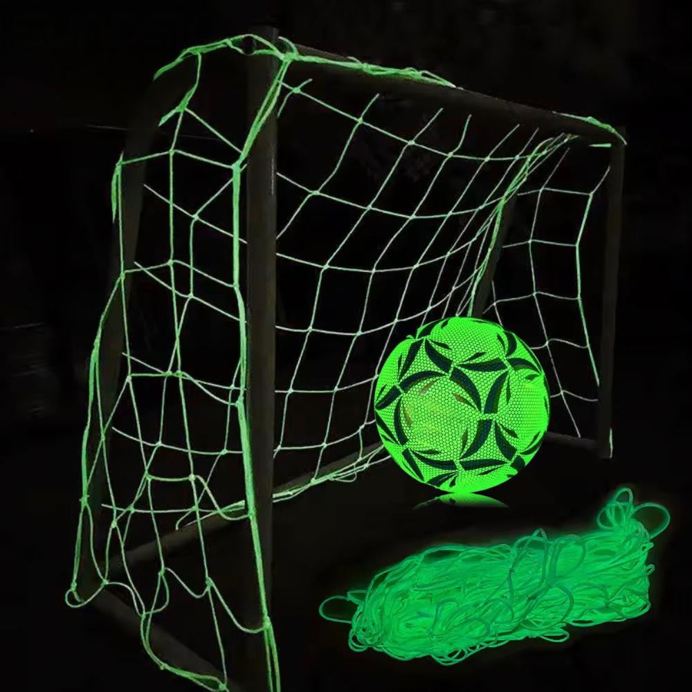 Reinforced fluorescent goal net, glowing in the dark, 180x120 cm