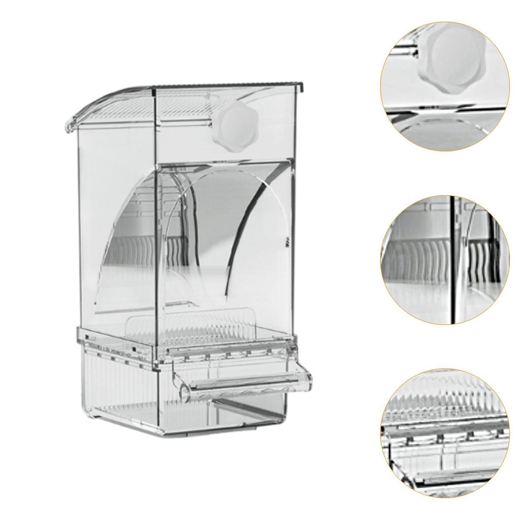 Automatic Bird Feeder Feeding Station Cage Accessories Easy to Clean Bird Cage Feeder for Birds Cockatiel Budgies Lovebirds